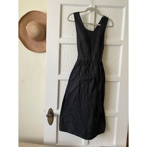 🏝️ Clean Cotton Cross Back Dress Everlane XS Black